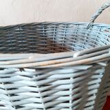 Vintage wicker paniery painted blue
