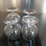 4 crystal Cognac glasses