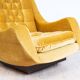 Space Age, lounge chair, 1970s, golden yellow.