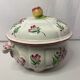 Old soup pot earthenware of the East floral decoration apple XXth