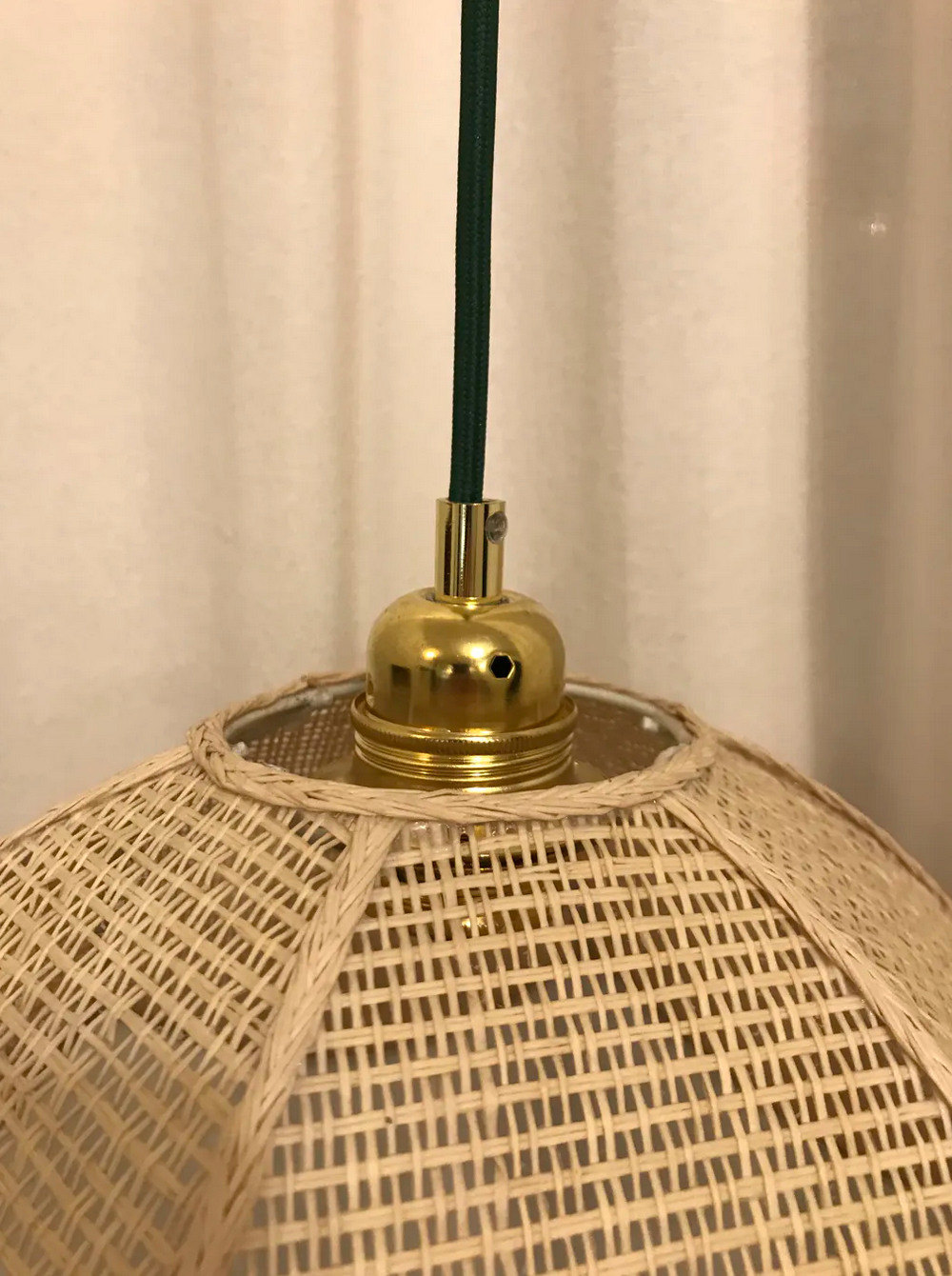 Hanging flower in caning