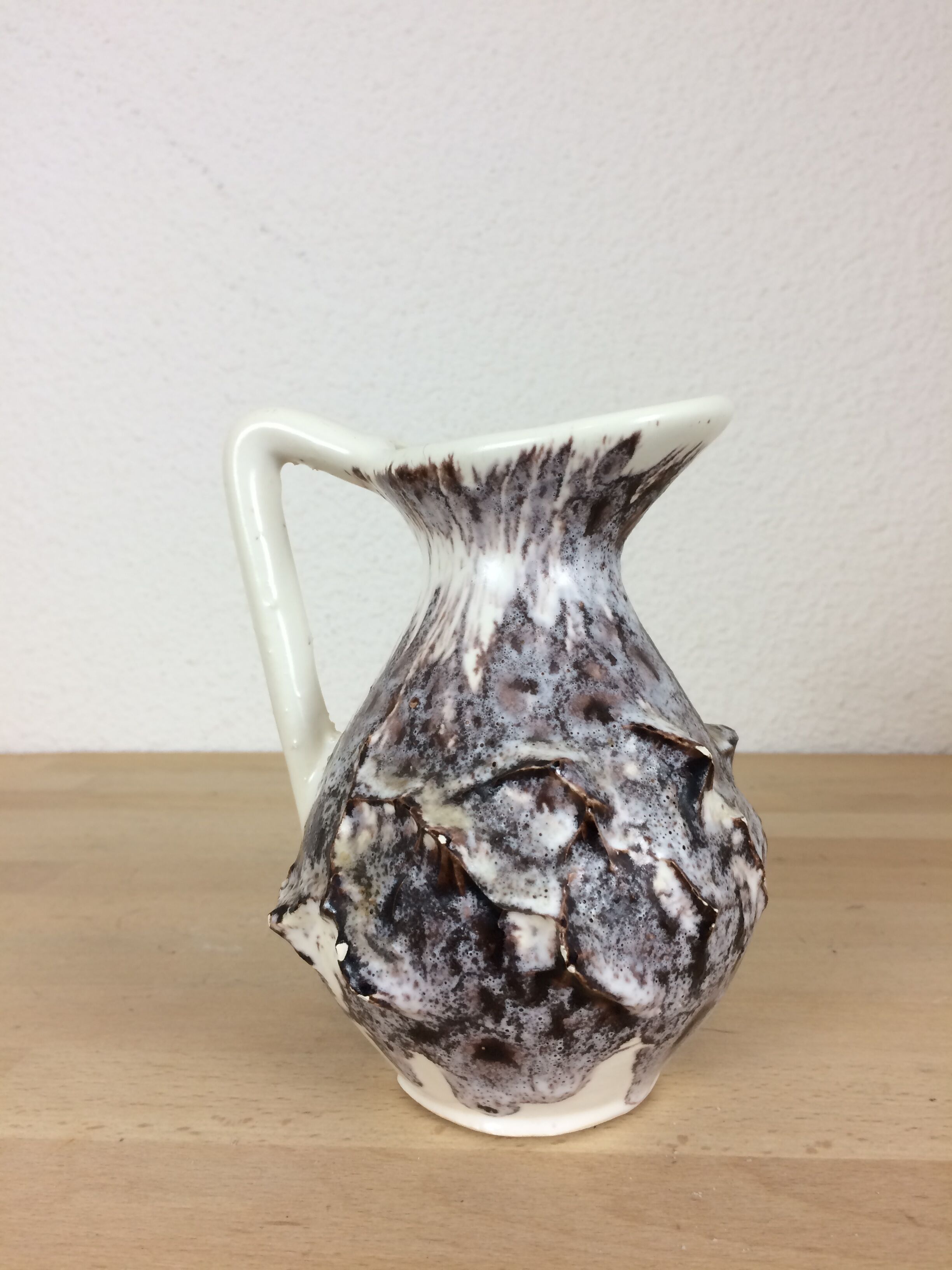 Vintage ceramic organic vase, signed