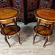 Pair of Louis XV style bedside tables in marquetry