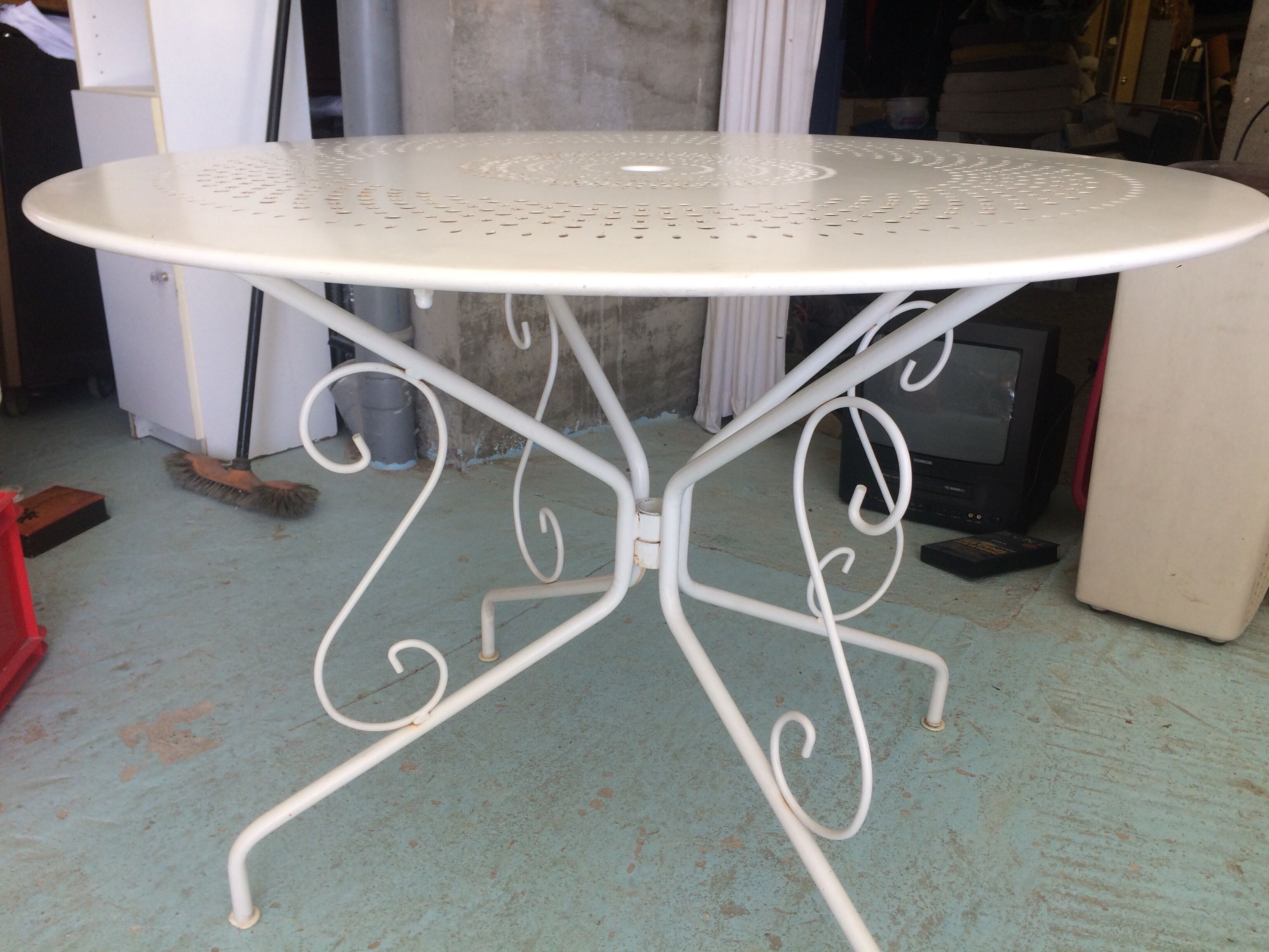 Vintage metal outdoor table