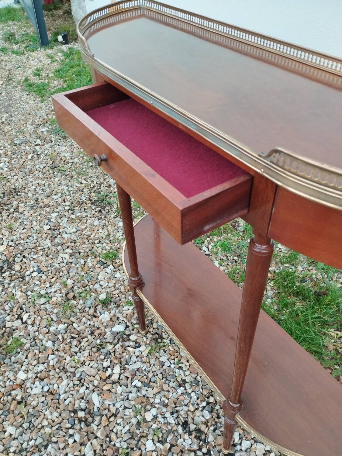 Console en bois style louis XVI