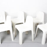 Set of 6 OZOO 700 Fiberglass Dining Chairs by Marc Berthier for Roche Bobois, 1970s