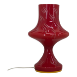 All Glass Red Table Lamp by Valasske Mezirici, 1970s