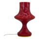 All Glass Red Table Lamp by Valasske Mezirici, 1970s