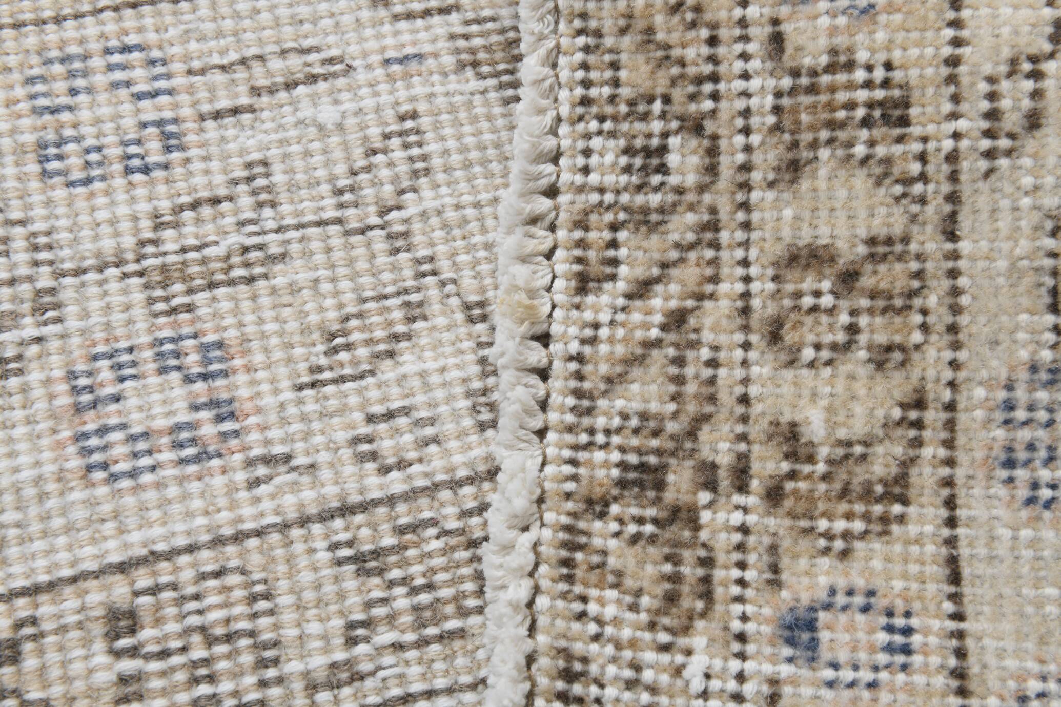 7x10 Vintage Beige Floral Vintage Persian Area Rug, 204x313 Cm