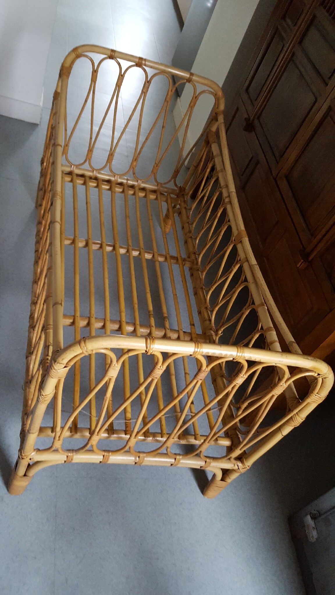 Rattan child bed