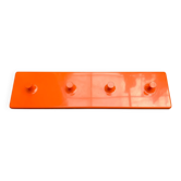 Orange coat rack from the mid-century space age, 1960s.