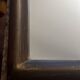 Antique gilded wooden mirror called gendarme hat h 64 / l 43.5 cm