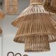 Suspension ou luminaire en rotin en forme de lanterne asiatique