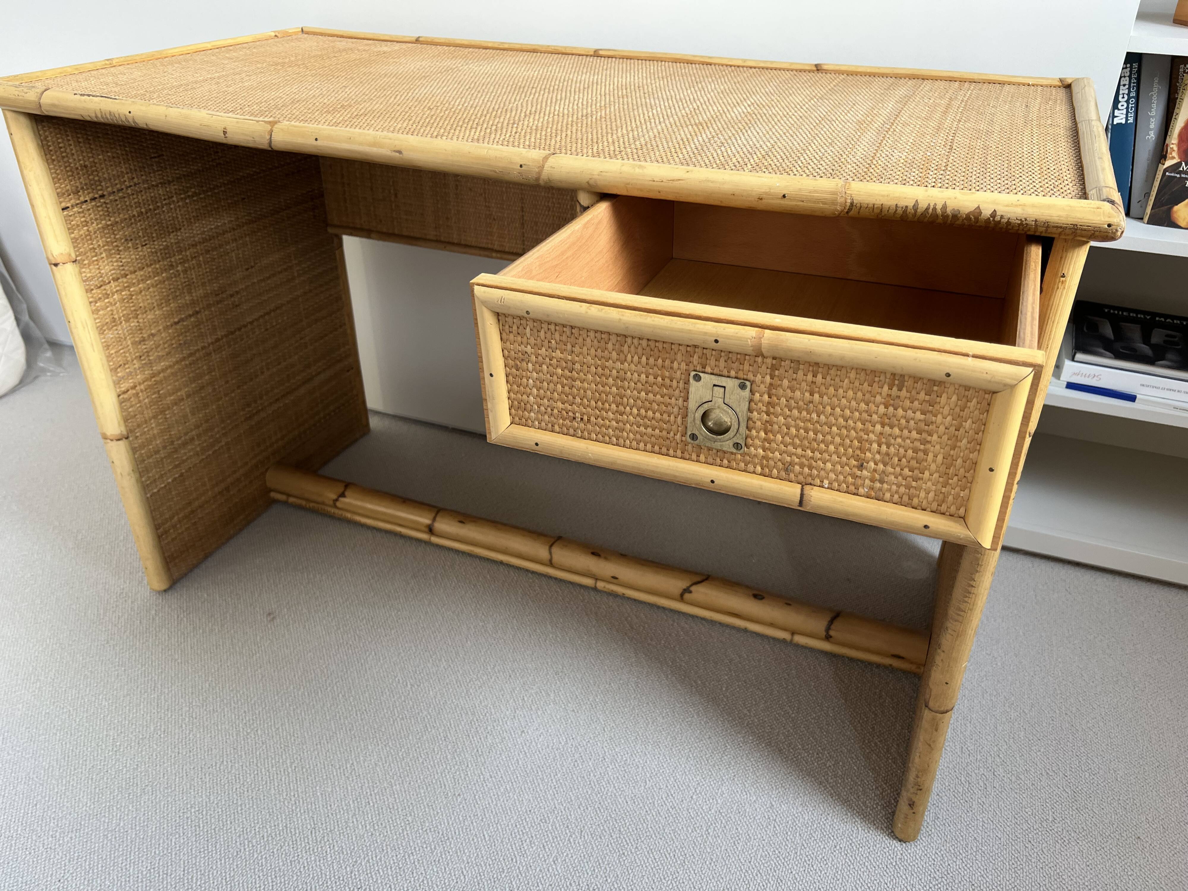 Vintage rattan desk