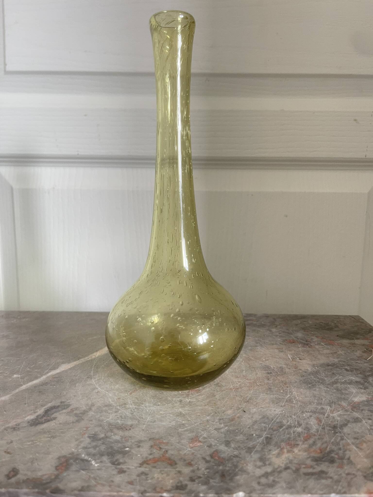 Old Bubble Glass Soliflore Vase BIOT 27cm