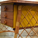 Vintage rattan office