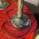 pair of bronze bedside lamps 38x18 art nouveau style, electrical working