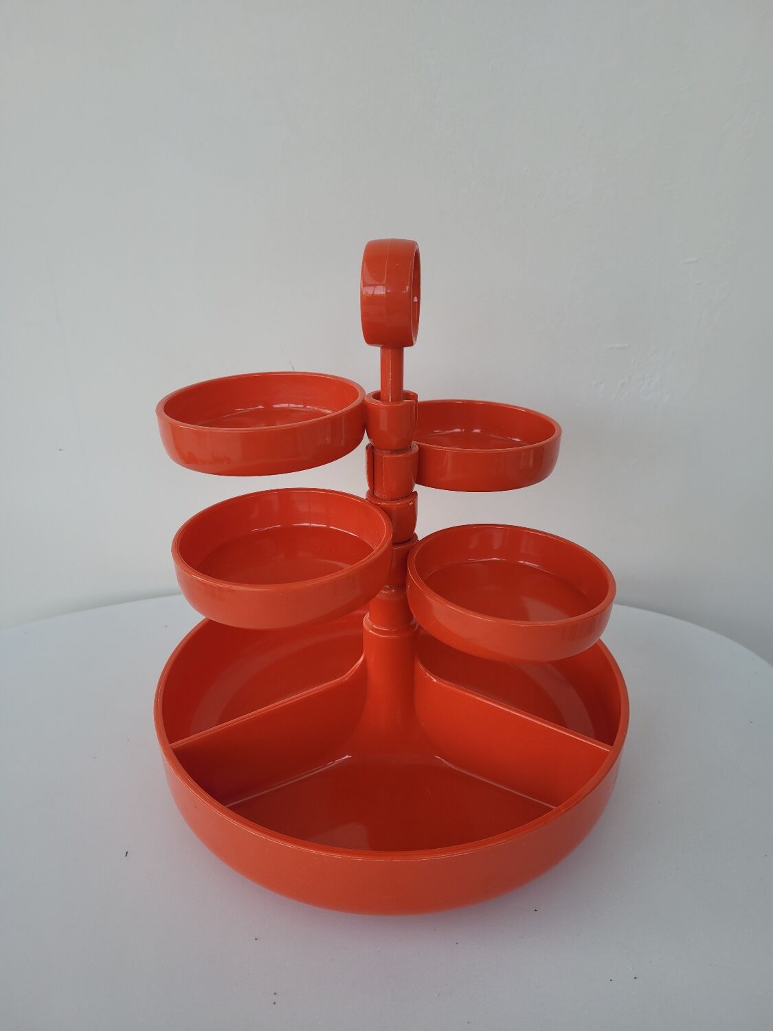 Serviteur en plastique orange vintage 70's Dialene Better Maid  made in England