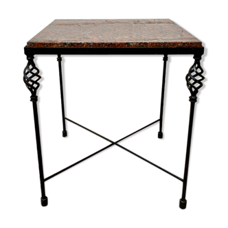 Table d'appoint en fer forgé