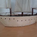 Model of sailboat 3 masts navigable bois blanc
