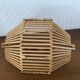 Panier / corbeille à fruits bois et bambou Vintage année 70