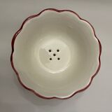 Earthenware draining salad bowl