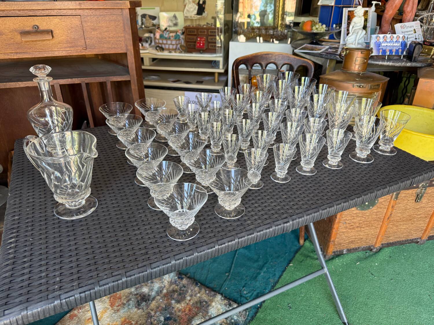 Service en cristal de saint Louis 50 pièces