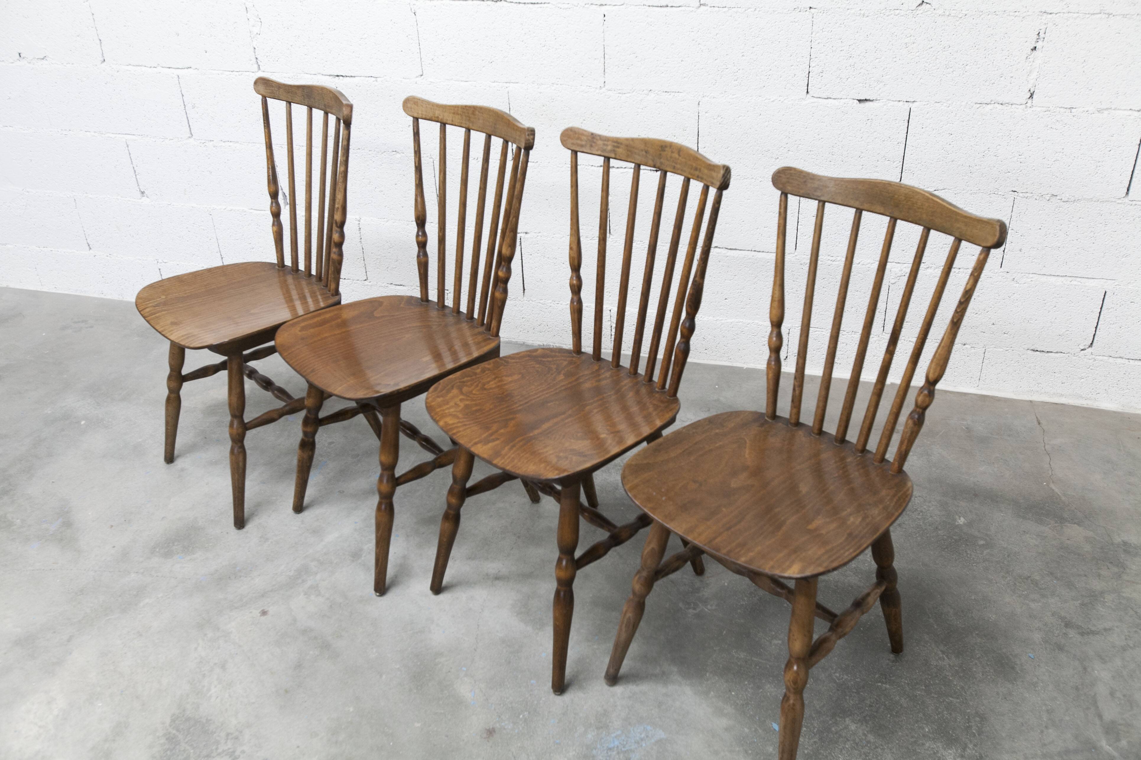 Set of 4 Baumann chairs, Florida model, 1970, superb condition