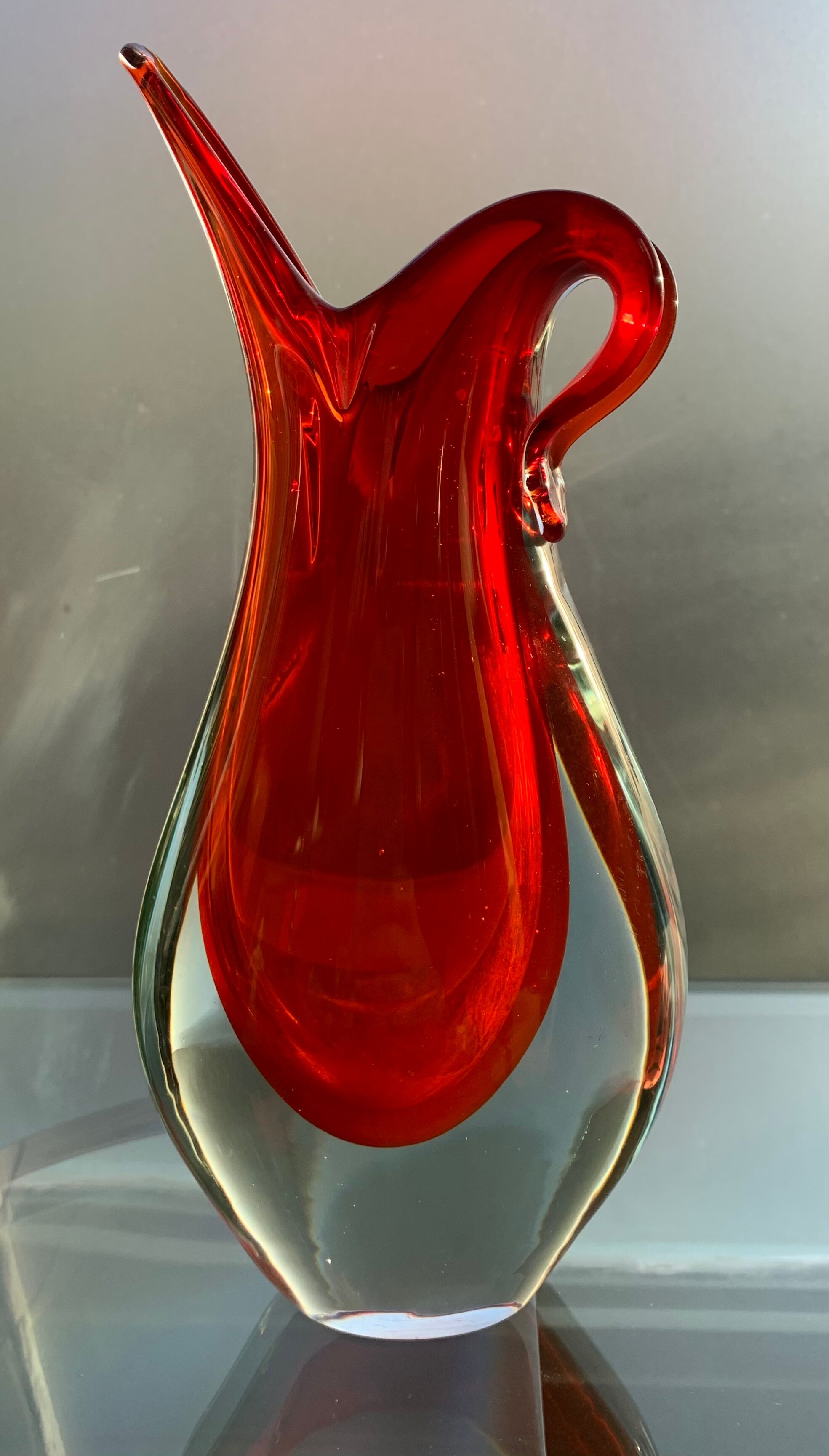 Red Murano vase