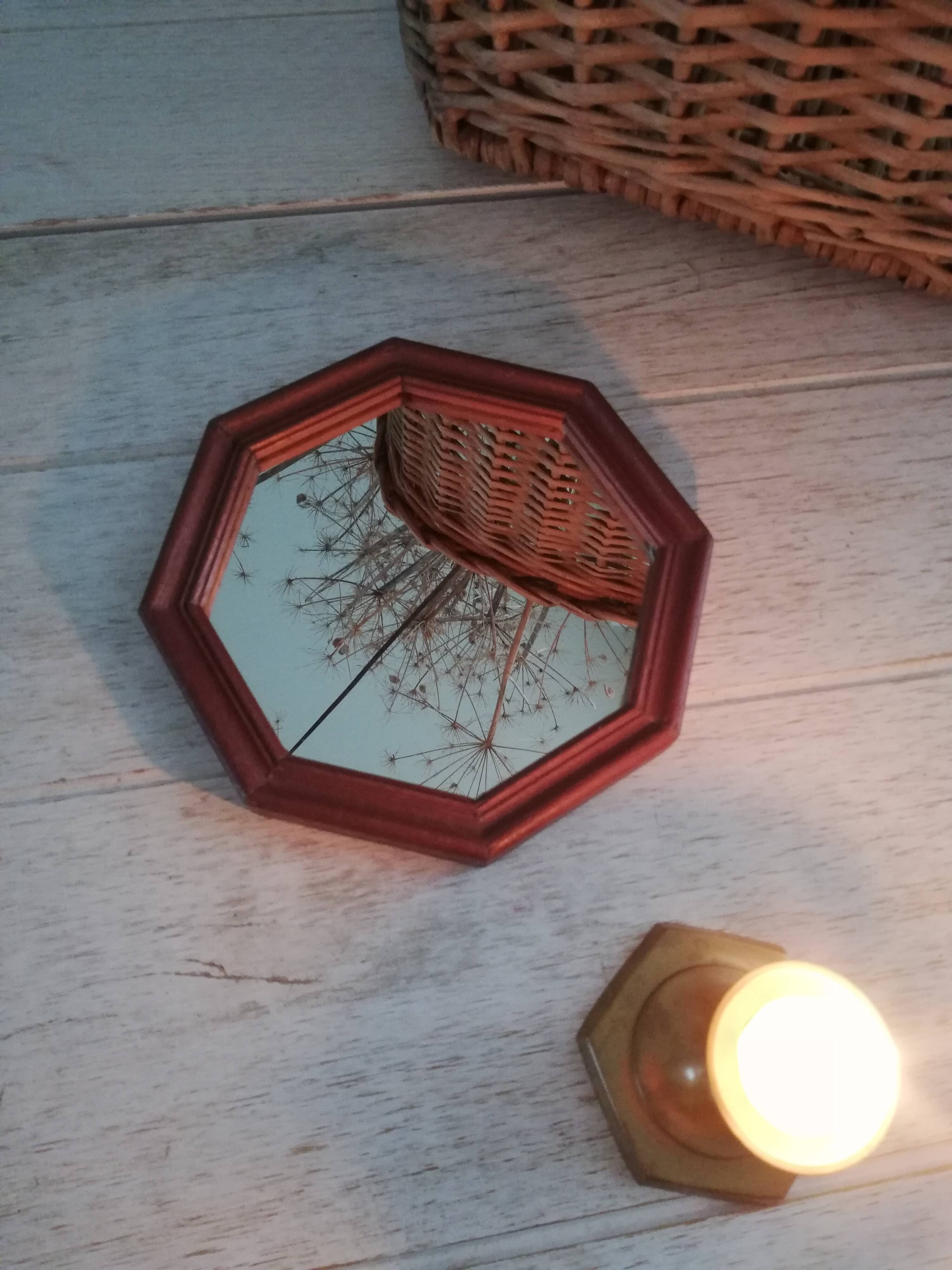Vintage octagonal mirror