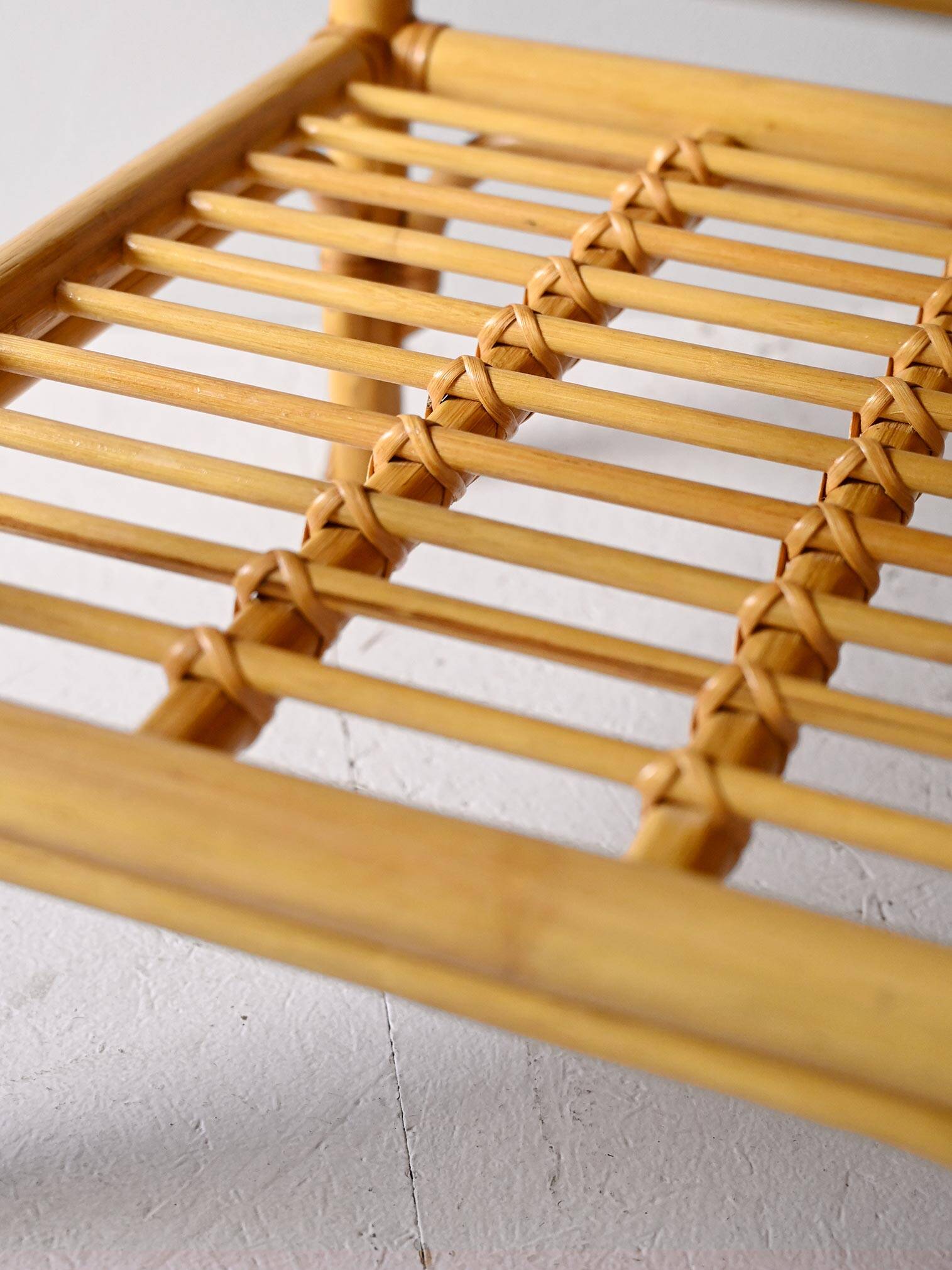 Vintage bamboo bedside tables