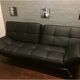 Sofa bed "Smala" vintage black leather adjustable by Pascal Mourgue for Ligne Roset