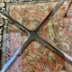 Square coffee table glass and chrome italy