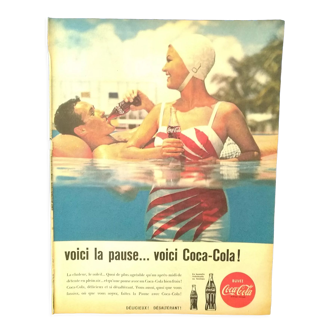 A Coca Cola paper advertisement