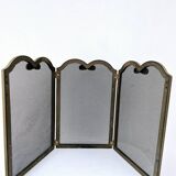 Antique brass fire screen 75x38cm fireplace protection screen