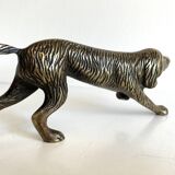 Vintage solid brass decorative dog