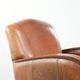 Sheepskin armchair in Art Deco style with wooden armrests