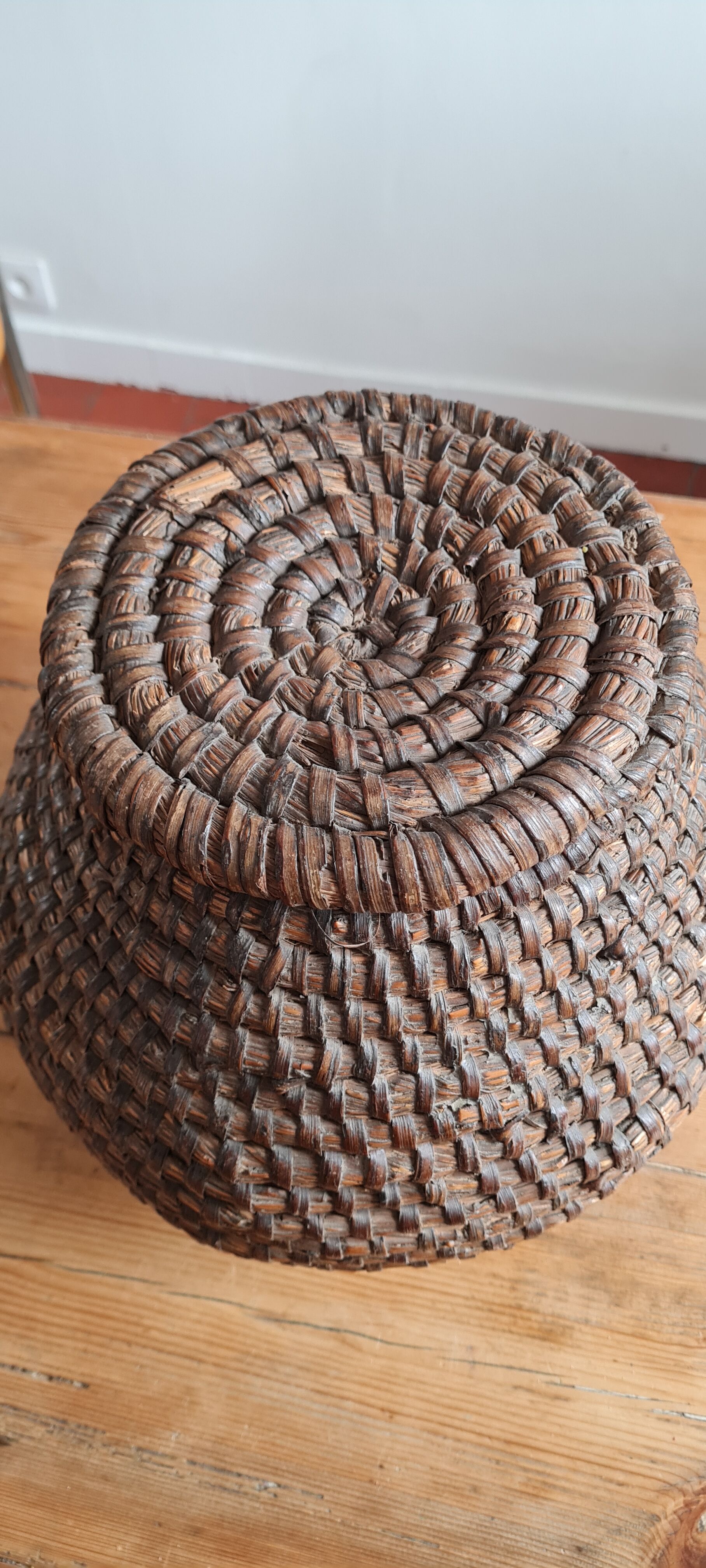 Antique wicker basket