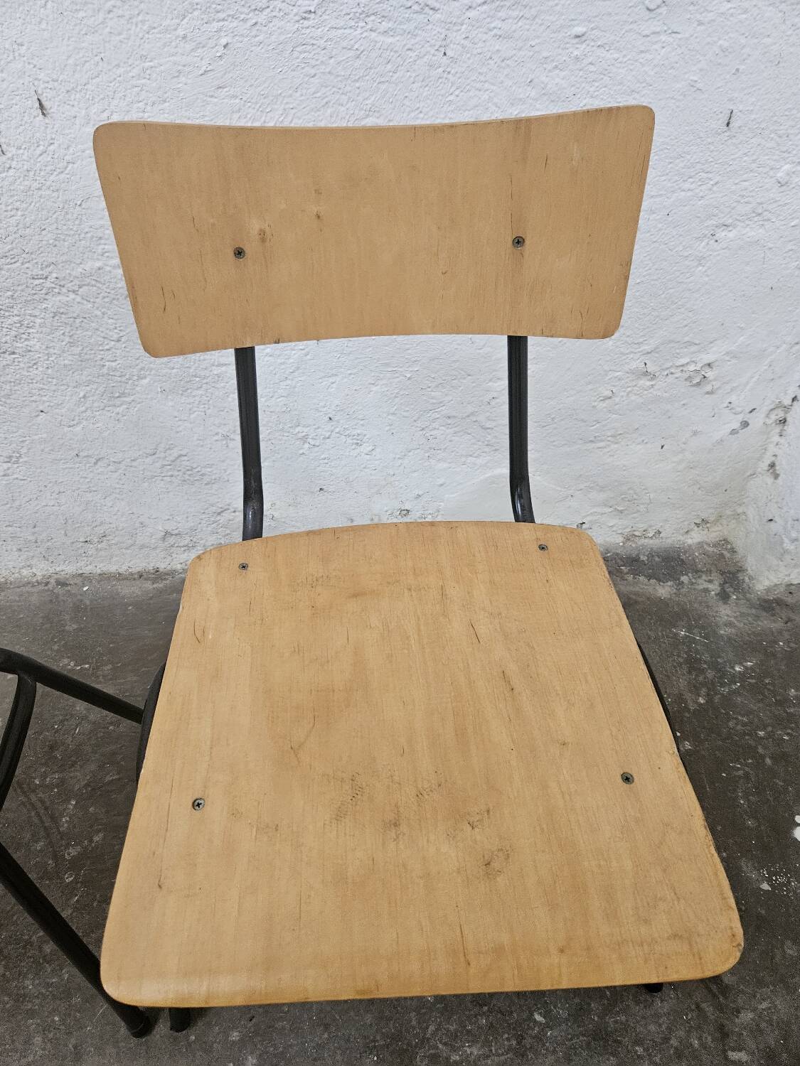 Lot of 6 bistro chairs from the 1980s