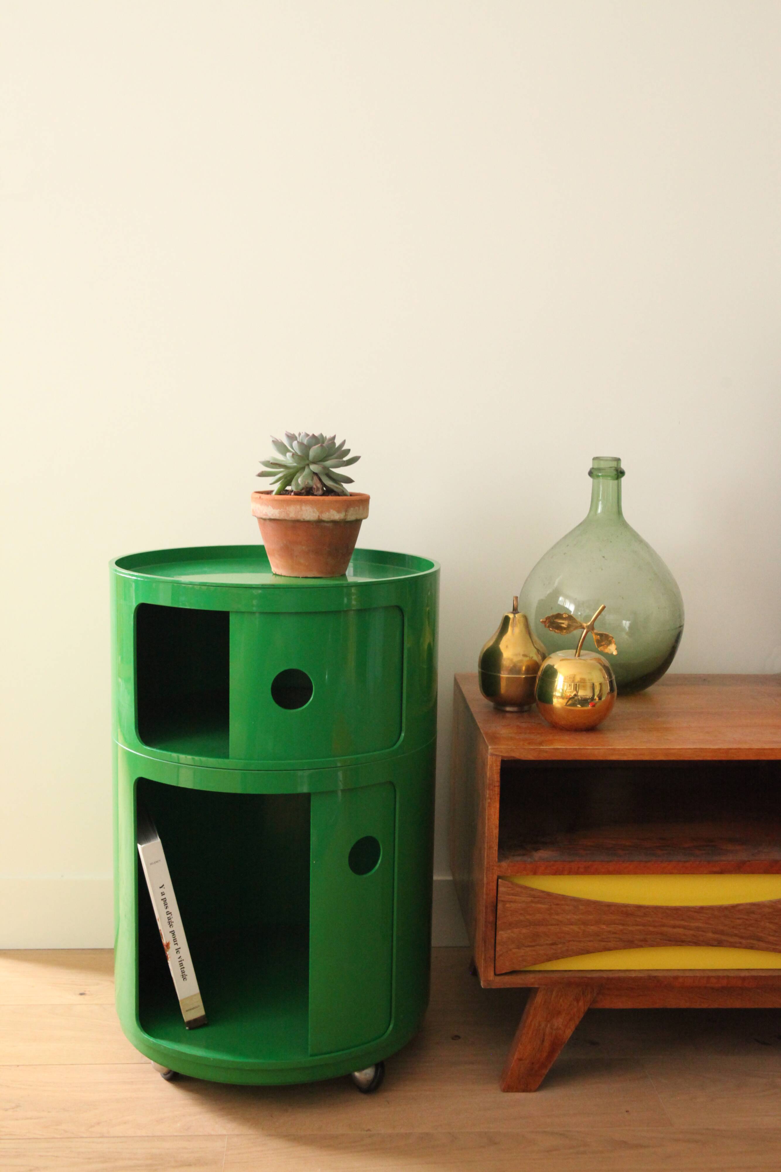 Componibili Green bedside by Anna Castelli for Kartell