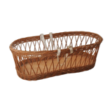 Rattan and wicker bassinet