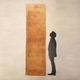 Ancient Asian wool rug, hand-knotted, 118 x 31 in.