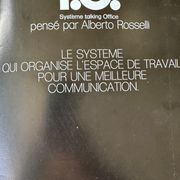 Vintage desk table 1975 in aluminum and melanin by albert rosselli for facomet