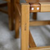 Ensemble de 4 chaises et table basse Maison Regain, France, circa 1970