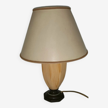 Lampe Louis Drimmer céramique imitation bois vintage