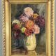 Still life with a bouquet of flowers, oil on canvas, French school, 20th century.