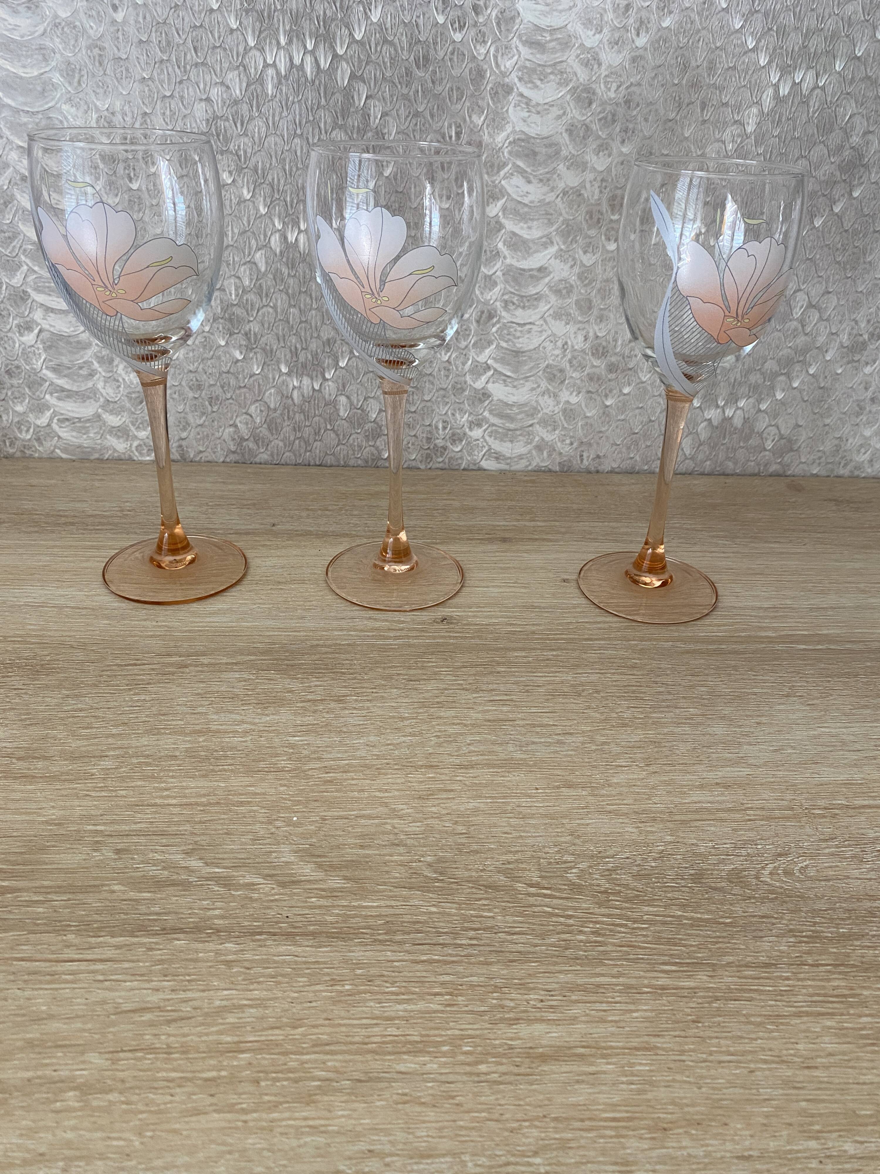 Lot de 2 verres à pied Luminarc , verrerie d'Arques