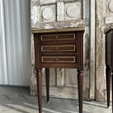 Pair of Louis XVI mahogany bedside tables