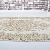 Beige And Brown Vintage Oushak Carpet sku 3578