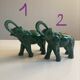 Pair of marbled faience elephants from Saint Clément